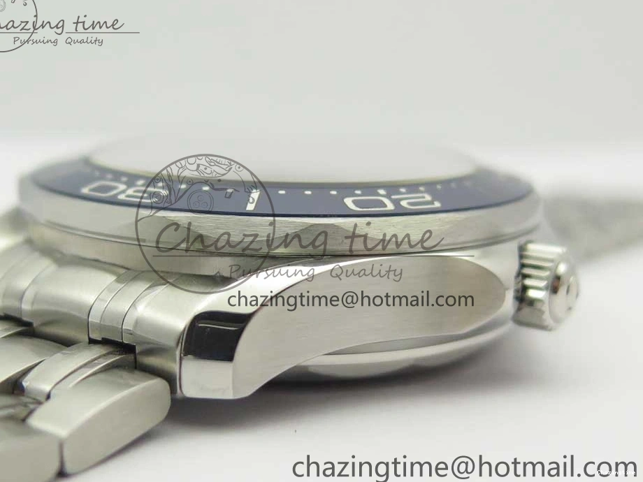 0419 ZeroBulk 2018 Seamaster Diver 300M OMF Best Edition Blue Ceramic Blue Dial on SS Bracelet A8800 (Black Balance Wheel) 7957